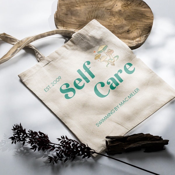 Self Care Tote Bag, Self Love Tote Bag, Cotton Canvas Tote Bag, Love Yourself Tote, Mental Health Tote, Self Care Gifts, Mental Health Gift