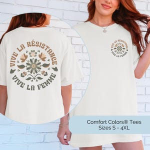 Vive la Resistance Comfort Colors® Tee, Vive la Femme Shirt, Gift for Her, Feminist T-Shirt, Empowering Women, French Revolution, Resist