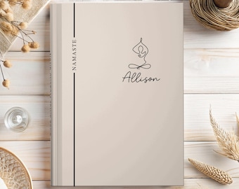 Personalized Yoga Journal New Yoga Instructor Gift Mindfulness Planner Custom Self Care Gifts For Yoga Lover Yoga Teacher Wellness Notebook