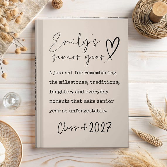 Senior Mom 2027 Gift for Mom of Senior Class of 2027 Memory Book Senior Year Keepsake Notebook, Personalized Journal for Sr. Mom