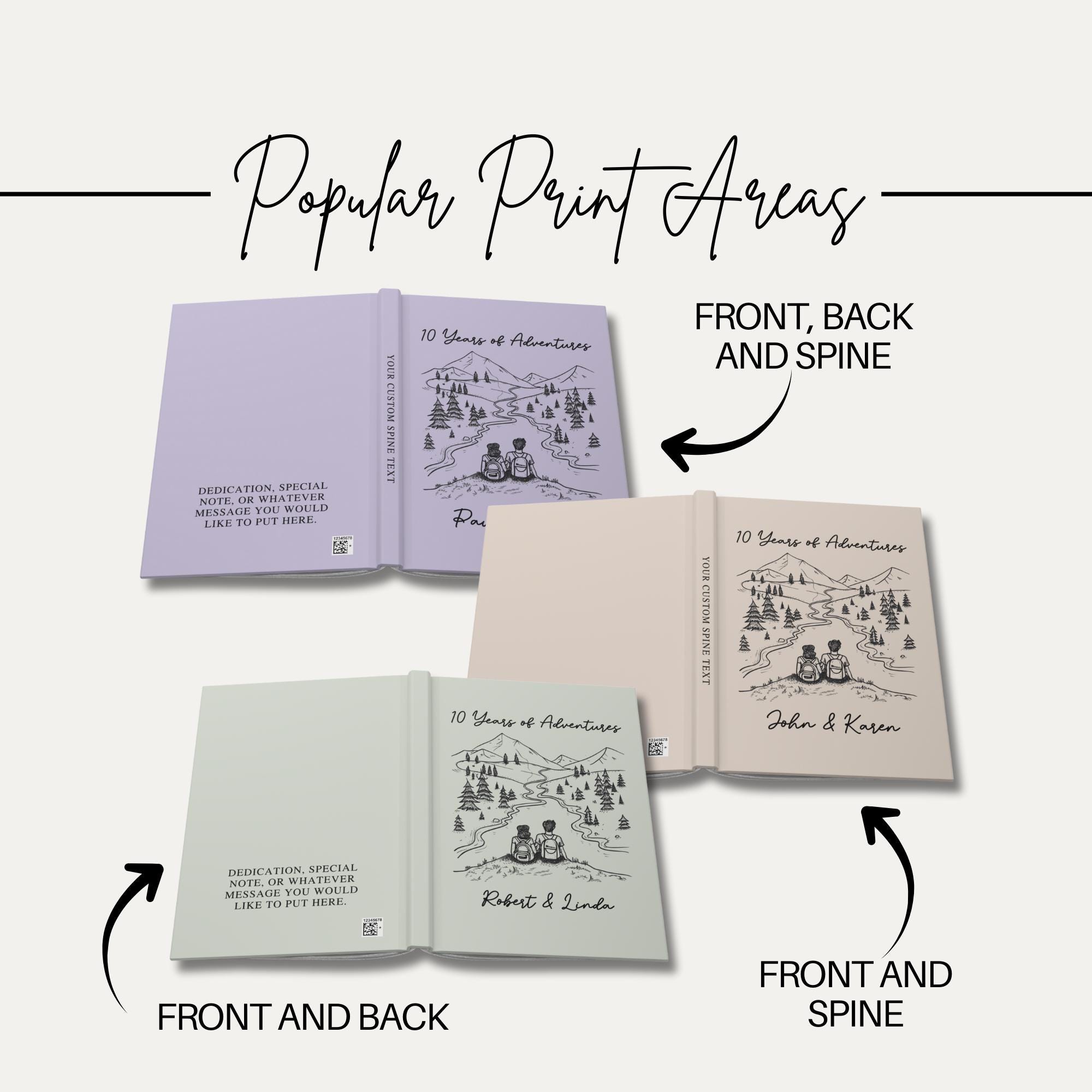 10 Years of Adventures Journal, Personalized 10th Anniversary Gift