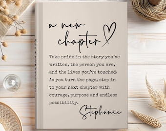 New Chapter Journal Custom Going Away Gift for Coworker Personalized Notebook for Boss Leaving Job Retirement Farewell for Work Bestie Gifts