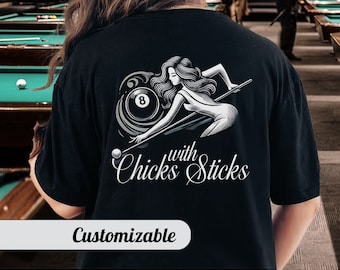 Pool Chick - Ball Chickens Pool Funny T-Shirt Pool Chick - Ball Chickens Pool Funny T-Shirt