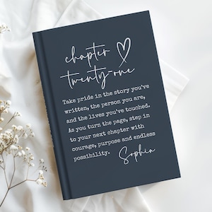 Chapter 21 Journal, Personalized 21st Birthday Gift for Women, 21st Birthday Gifts for Her Notebook for Turning 21 Milestone Journal for Him