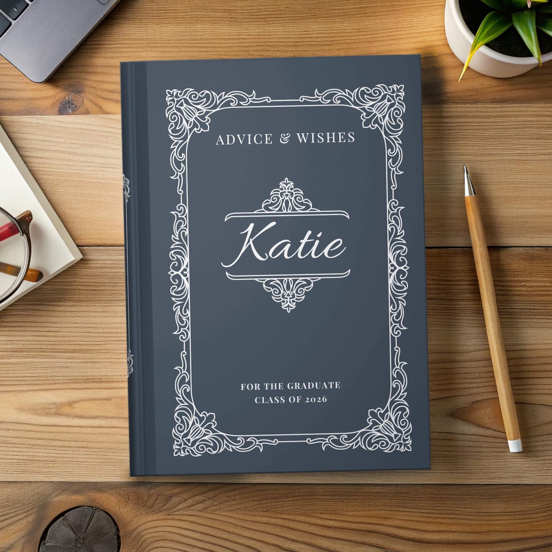 Graduation Message Book Custom Advice & Wishes Graduation Book, Personalized Grad Guest Book ...