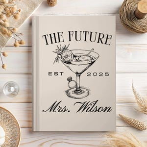 Personalized Wedding Planning Journal, Future Mrs Notebook, Bride to Be Gift, Engagement Gift for Her, Custom Name Bridal Shower Keepsake
