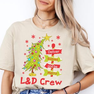 Christmas L&D Crew Nurse Shirt, Funny Christmas Labor Nurse Group Tee, Delivery Nurse Squad T-Shirt, Holiday Maternity Nursing Gift, OB RN