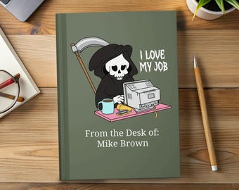 Funny Work Journal, Personalized Sarcastic Notebook, Sassy Gag Gift, Custom journal for coworker, work desk decor, gifts for boss friends