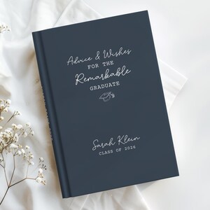 Custom Advice & Wishes Graduation Journal Personalized Graduation Party Guest Book Class of 2026 High School Graduate College Grad Keepsake