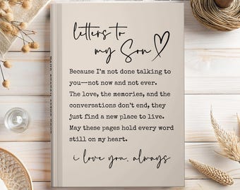 Letters to My Son Journal, Loss of Child Gift, Grief Journal for Parents, Sympathy Gift Loss of Son Bereavement Gift Mom and Dad Condolences