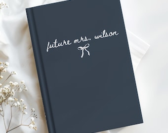 Personalized Wedding Planning Journal, Future Mrs Notebook, Bride to Be Gift, Engagement Gift for Her, Custom Name Bridal Shower Keepsake