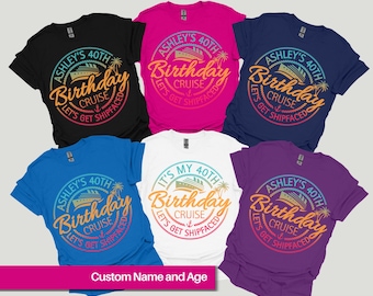 Custom Cruise Birthday Crew Shirt, Personalized Birthday Shirt, Bday Group Tee, Cruise Birthday Party Shirt, Bday Cruise 2025 Friends Cruise