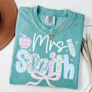 Personalized Teacher Name Shirt, Custom Teacher Gift, Back to School T-Shirt, Teacher Team Shirts, Comfort Colors Teacher TShirt, Trendy Tee