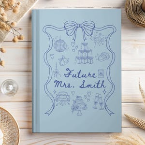 Personalized Wedding Planning Journal, Future Mrs Notebook, Bride to Be Gift, Engagement Gift for Her, Custom Name Bridal Shower Keepsake