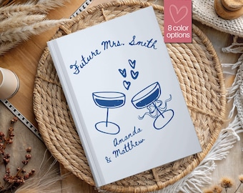 Personalized Wedding Planning Journal, Future Mrs Notebook, Bride to Be Gift, Engagement Gift for Her, Custom Name Bridal Shower Keepsake