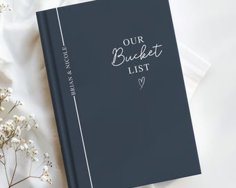Our Bucket List Journal for Couples Personalized Anniversary Gift Paper 1st Anniversary Keepsake Custom Adventure Journal Couples Gift Book