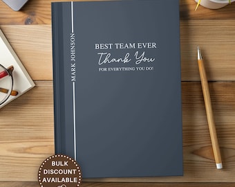 Best Team Journal Custom Bulk Journals Corporate Gift Team Appreciation Week Gifts for Employees Thank You Gift for Coworker Notebook
