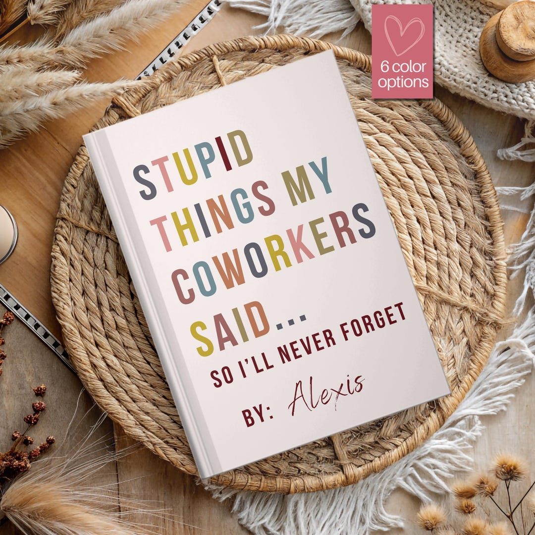 Funny Work Journal, Personalized Sarcastic Notebook, Sassy Gag Gift for ...