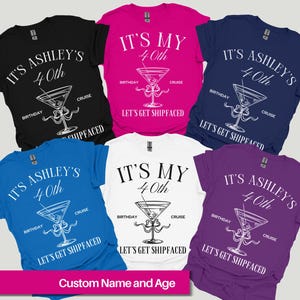 Custom Cruise Birthday Crew Shirt, Personalized Birthday Shirt, Bday Group Tee, Cruise Birthday Party Shirt, Girls Trip Cruise 2025 Friends