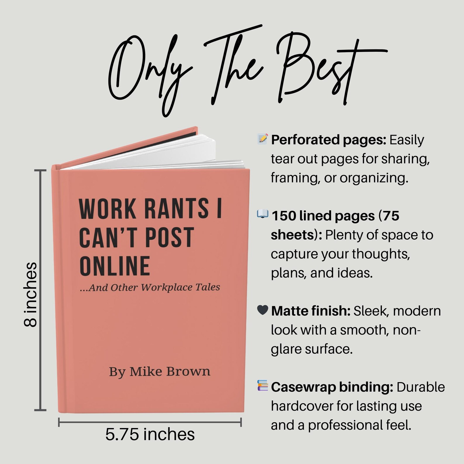 Funny Coworker Journal - Sarcastic Office Notebook With Spiral Binding, College Ruled Pages