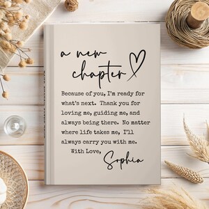 A New Chapter Gift for Mom from Daughter Moving Out Gift Appreciation Journal Empty Nest Gift for Mom Sentimental Personalized Notebook