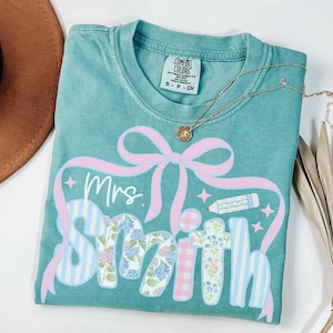 Personalized Teacher Name Shirt, Custom Teacher Gift, Back to School T-Shirt, Teacher Team Shirts, Comfort Colors Teacher TShirt, Trendy Tee