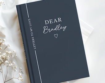 Cuaderno personalizado "Cartas a mi amor" - Diario con nombre personalizado - Regalo personalizado de aniversario de bodas y San Valentín para marido y mujer - Regalos para él