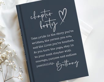 Chapter 40 Journal, Personalized 40th Birthday Gift for Women, 40th Birthday Notebook for Her Turning 40 Milestone Gifts for Best Friend
