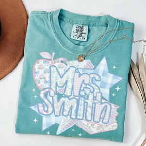 Personalized Teacher Name Shirt, Custom Teacher Gift, Back to School T-Shirt, Teacher Team Shirts, Comfort Colors Teacher TShirt, Trendy Tee