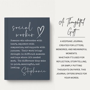 Personalized Social Worker Gift, LCSW MSW LSW Journal for Therapist Appreciation Gifts Counselor Notebook, Mental Health Graduation Keepsake Slate