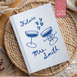 Personalized Wedding Planning Journal, Future Mrs Notebook, Bride to Be Gift, Engagement Gift for Her, Custom Name Bridal Shower Keepsake