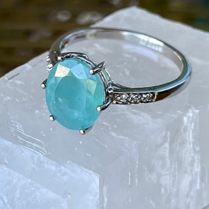Genuine Grandideirite Sterling Silver Ring Rare Gemstone!