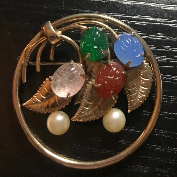 Vintage Scarab Brooch