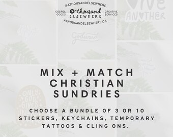 Mix + Match Sundries, Christian Stickers, Christian Gifts, Biblical