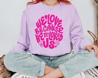 Custom Christian Sweatshirt: Bible Verse Spring Crewneck