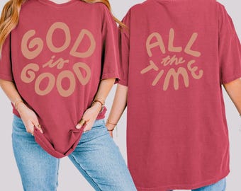 God Is Good Christian Shirt, Bible Verse Religious Comfort Colors Sweatshirt For Her, Christian Merch Hoodie Holiday Gifts, Faith Apparel