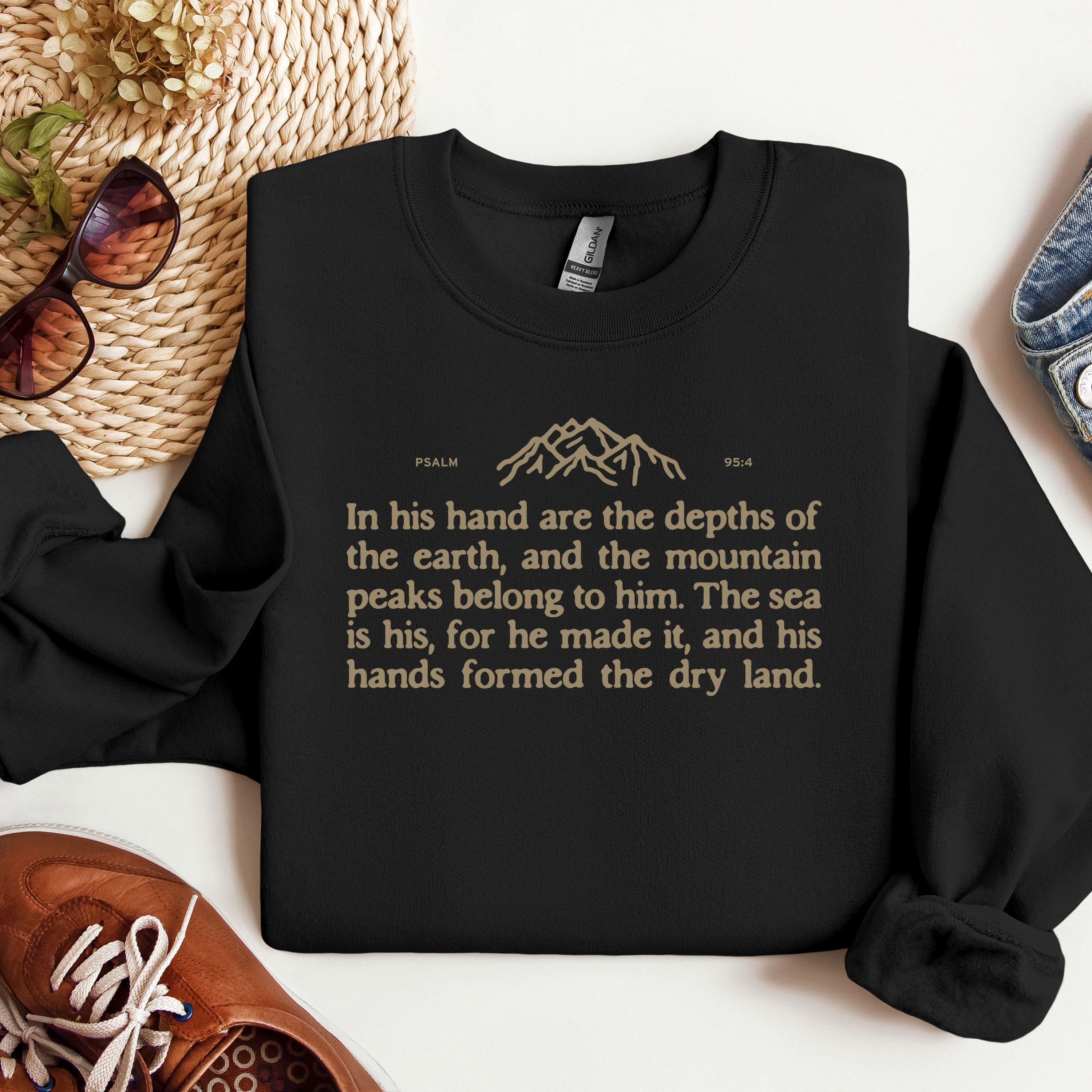 Mountain Peaks Bible Verse Christian Sweatshirt, Religious Faith Based  Crewneck Sweater, Christian Merch Gift - Etsy, image size:3000x3000