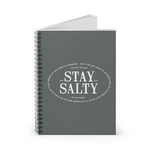 Stay Salty Devotional Prayer Journal, Your Will Be Done Bible Quotes Christian Merch Gift, Spiral Lined Daily Prayer Daily Prayer Journal