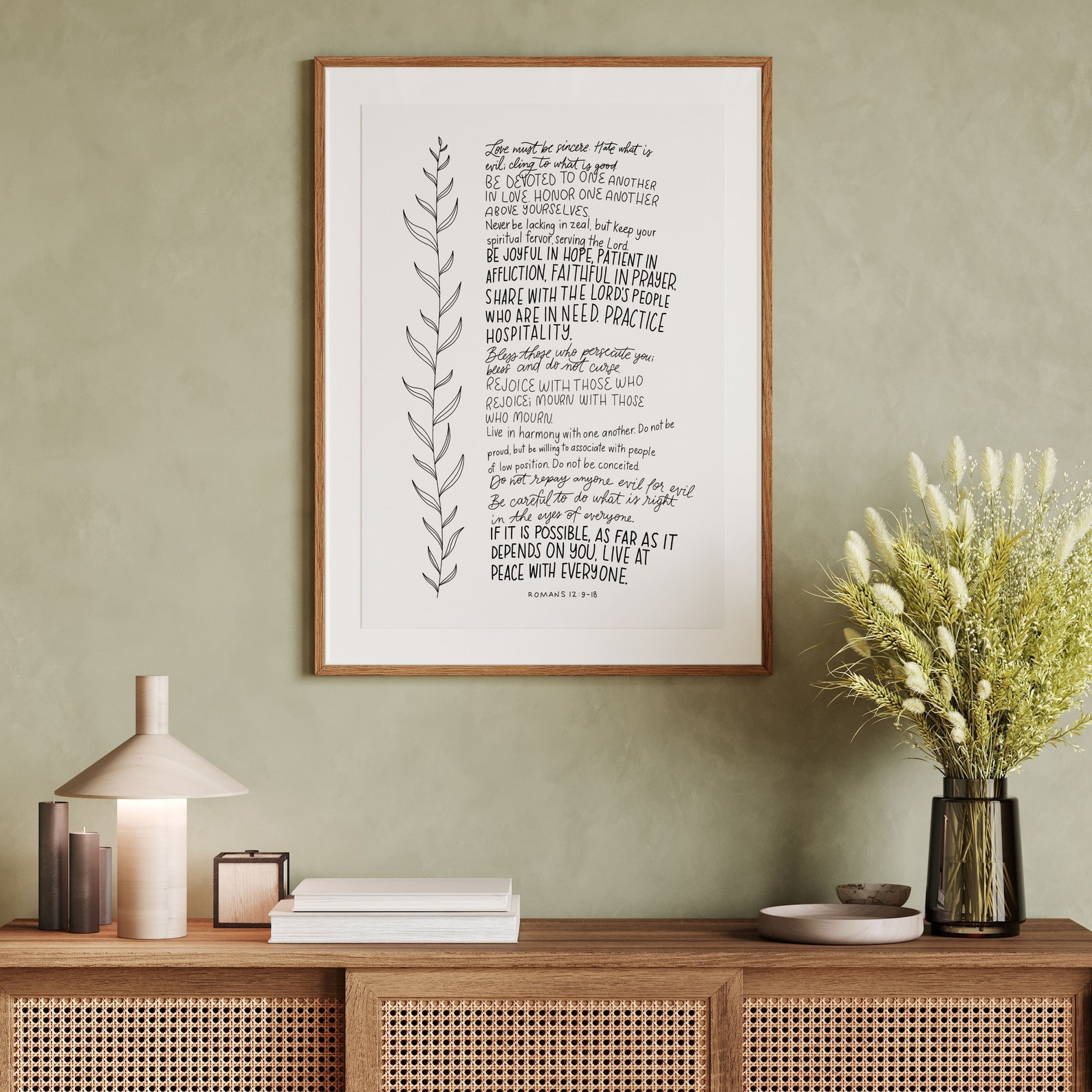 Romans 12 Bible Verse Christian Wall Art, Modern Christian Art