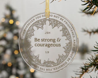 Acrylic Ornament, Inspirational Christian Tree Decoration, Holiday Hanging Ornament, Religious Christmas Decor, Faith Keepsake Gift