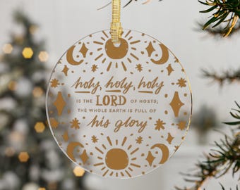 Christian Acrylic Ornament, Religious Christmas Decoration, Holy Lord Tree Ornaments, Religious Home Decor, Christian Gift Idea, Acrylic