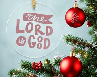 Christian Christmas Acrylic Ornaments, Holiday Tree Decor, Religious Gift, Biblical Ornament, Faithful Decoration, Religious Home Decor