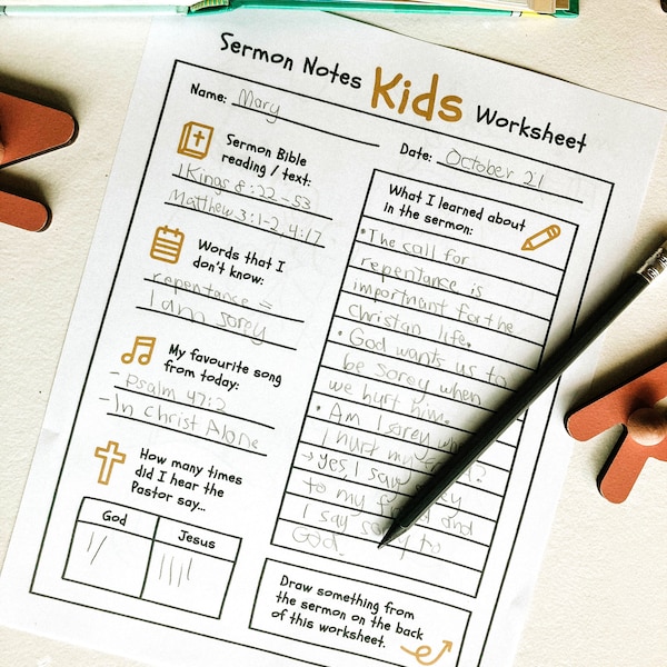 Kids Sermon Notes Worksheet, Sunday School Worksheet For Kids, Christian Homeschool Church Activities, Printable Sermon Notes For Kids