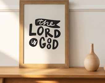 Lord is Good Christian Wall Art: Modern Scripture Print (Digital Download)