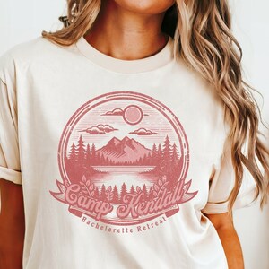 Custom Camping Bachelorette Shirt, Vintage Camp Bachelorette Shirt, Personalized Mountain Bachelorette tee, Cabin Crew Bach Shirt, Retro tee