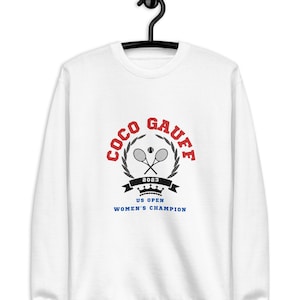 coco gauff 2023 national champion us open hoodie graphic: Unisex Premium Sweatshirt