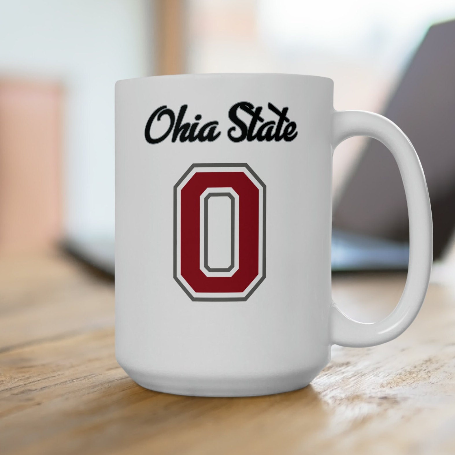 OHIO STATE BUCKEYES MUG CERAMIC SPLIT COLOR (20oz)