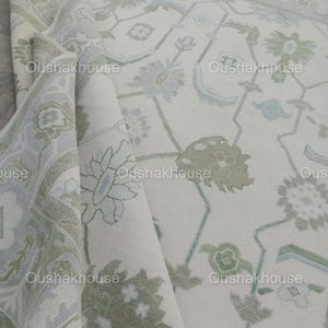 Modern Oushak Rug, Beige Green Area Rug, Contemporary Rug, For Living Room, Bedroom, Kids Room, 5x8, 6x9, 7x10, 8x10, 9x12, 10x14, 12x15