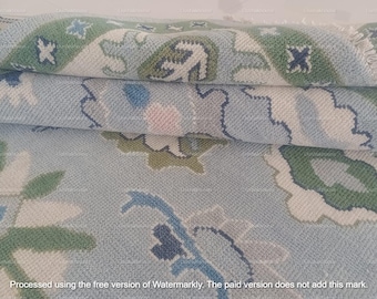 9x12 Blue White with green Oushak Rug Made to Order (In Any Size!!!) Geometric Knotted Modern Oushak rug/large area rug/pastel 5x8,8x10 Rugs