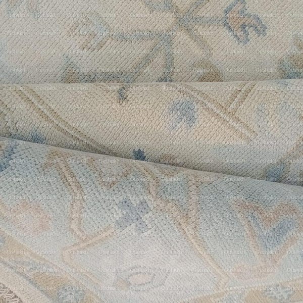 Beige Blue Floral Oushak Rugs Made to Order (In Any Size!!!!!)Modern Oushak rug/ large area rug/pastel/sage/muted oushak rug 5x8,8x10,9x12